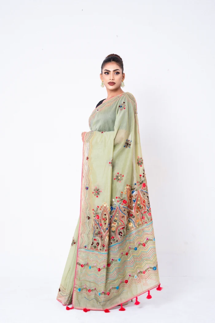 Light Mint - Rajshahi Joyshree Silk - Image 2