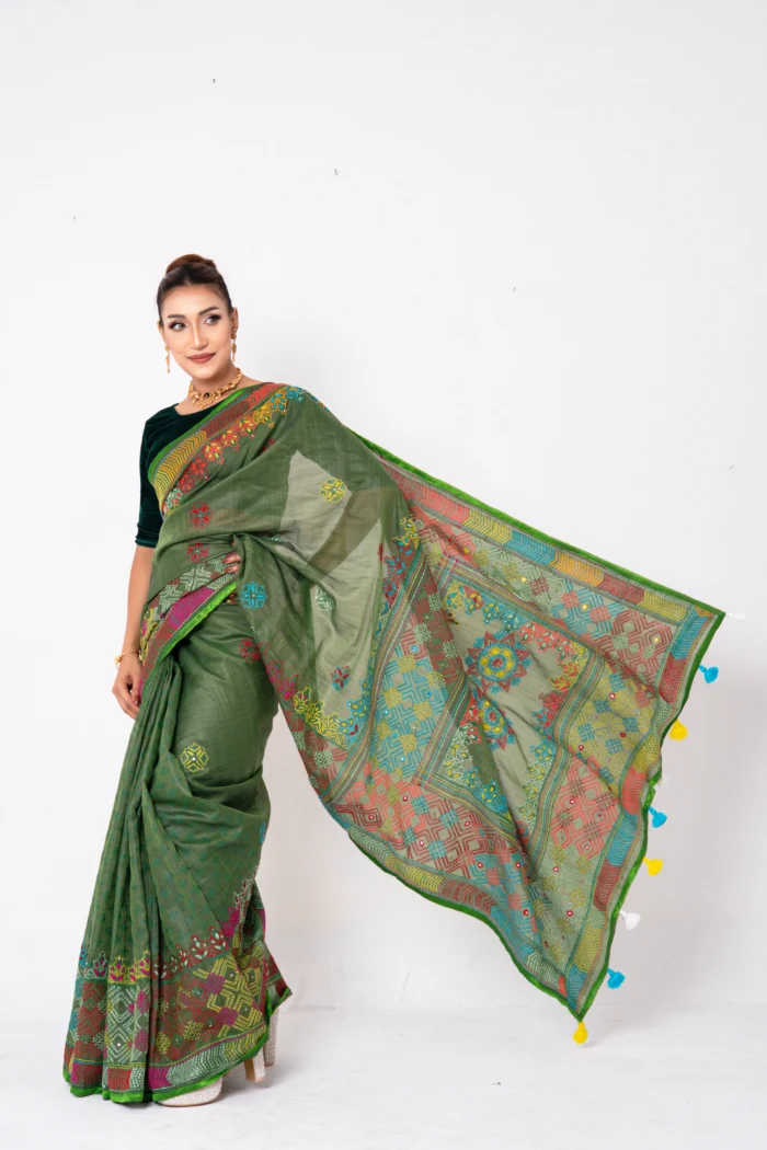 Deep Green - Rajshahi Muslin - Image 2