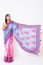 Blue Pink - Rajshahi Muslin