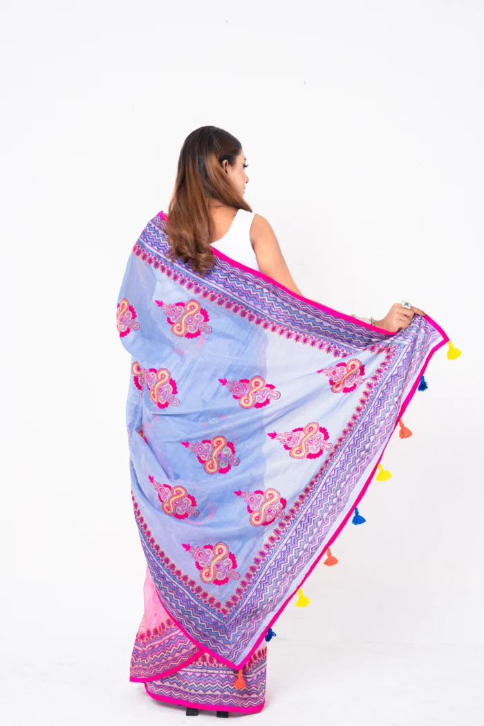 Blue Pink - Rajshahi Muslin - Image 3