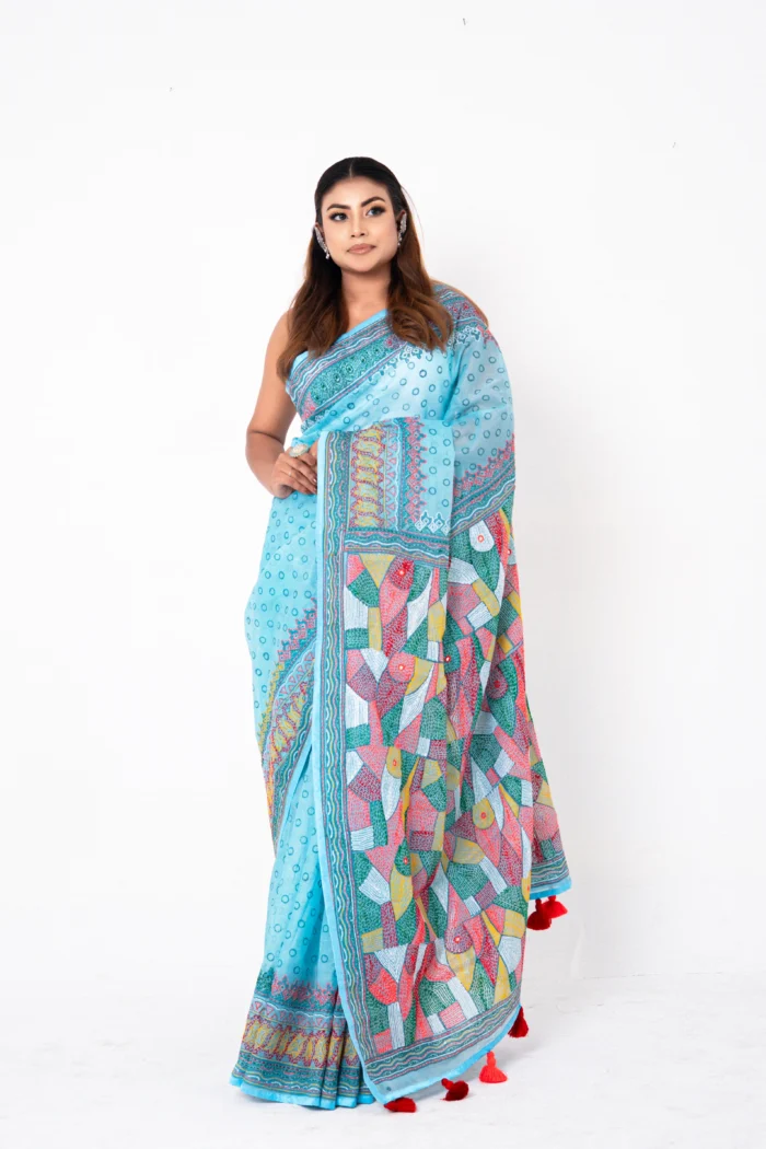 Sky Blue - Rajshahi Muslin - Image 2