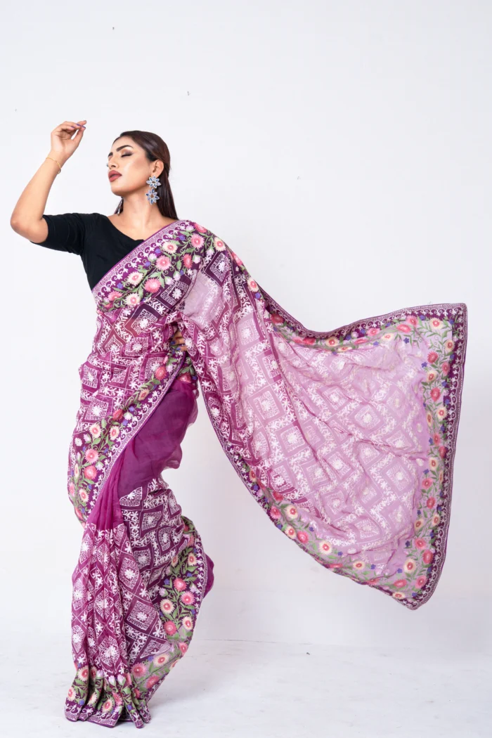 Purple - Rajshahi Sopura Muslin - Image 2