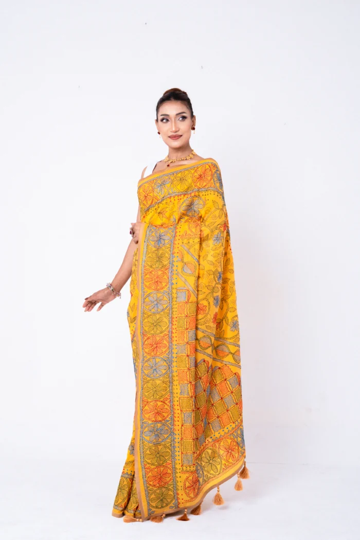 Yellow - Rajshahi Semi Balaka Silk - Image 2
