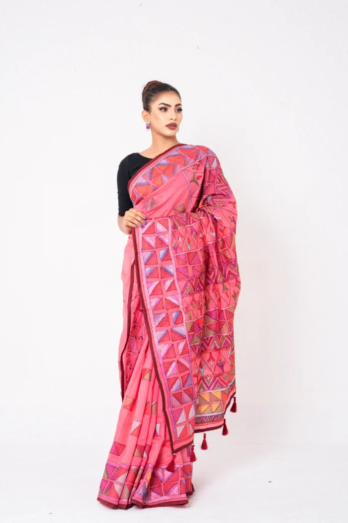 Pink - Rajshahi Semi Balaka Silk - Image 2