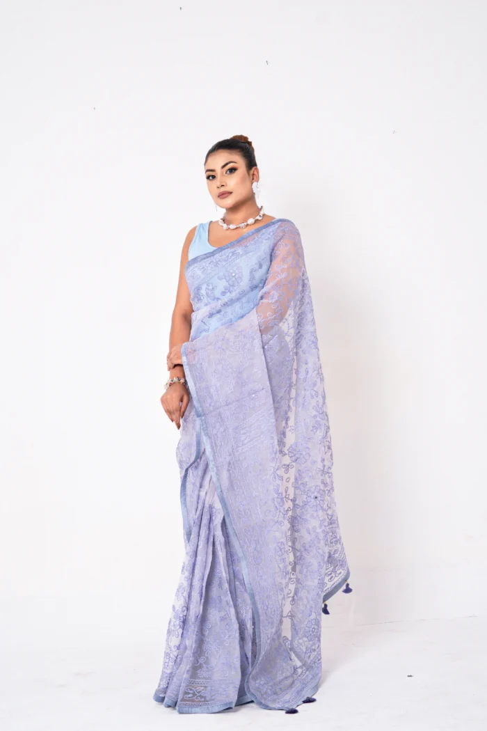 Lavender - Rajshahi Sopura Muslin - Image 2