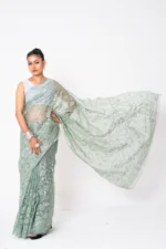 Silver Green  - Rajshahi Sopura Muslin