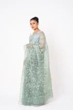 Silver Green  - Rajshahi Sopura Muslin - Image 2