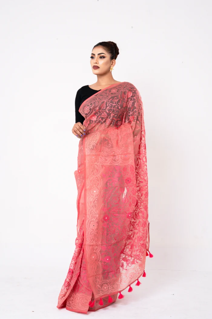 Pink - Rajshahi Sopura Muslin - Image 2