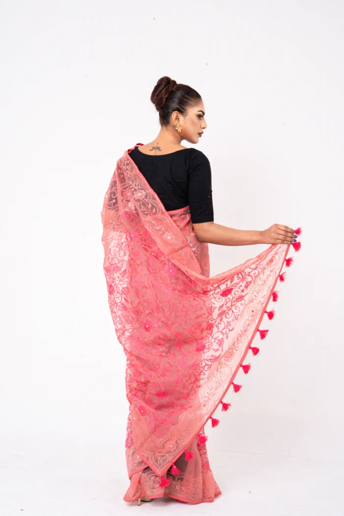 Pink - Rajshahi Sopura Muslin - Image 3