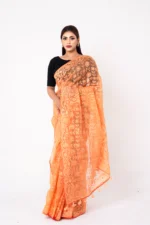 Orange - Rajshahi Sopura Muslin - Image 2