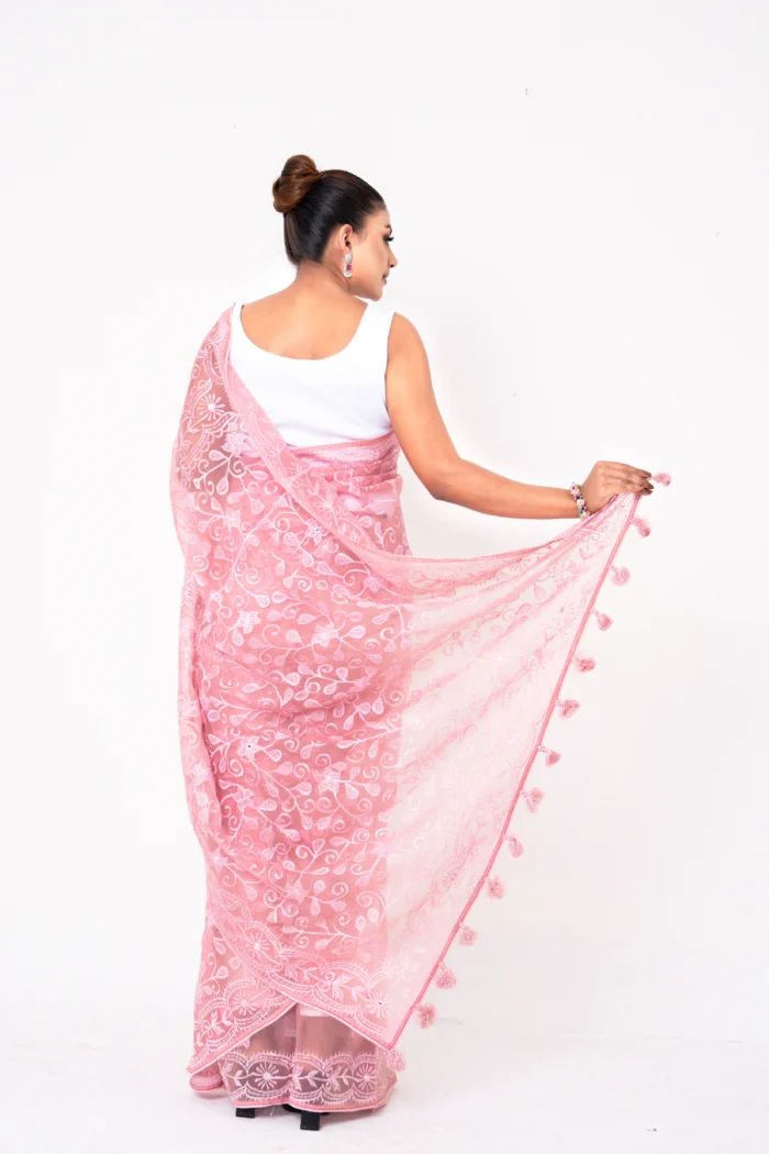Light Pink - Rajshahi Sopura Muslin - Image 3