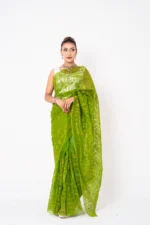 Green - Rajshahi Sopura Muslin - Image 2